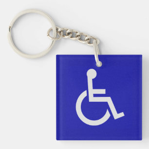 Gehandicapten met een handicap sleutelhanger