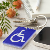 Gehandicapten met een handicap sleutelhanger (Voorkant Rechts)