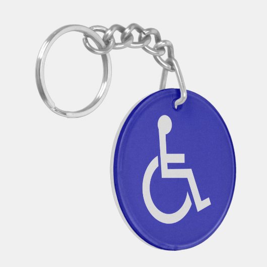 Gehandicapten met een handicap sleutelhanger (Voorkant Links)