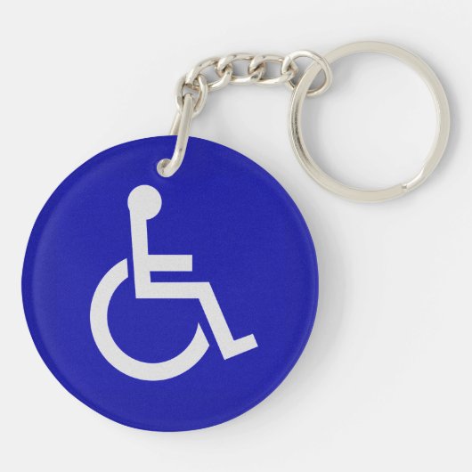 Gehandicapten met een handicap sleutelhanger (Achterkant)