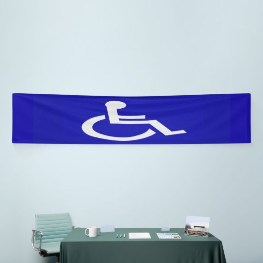 Gehandicapten met een handicap spandoek (Beurs)