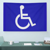 Gehandicapten met een handicap spandoek (Beurs)