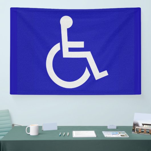 Gehandicapten met een handicap spandoek (Beurs)
