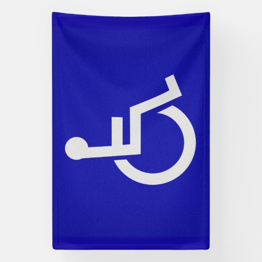 Gehandicapten met een handicap spandoek (Verticaal)