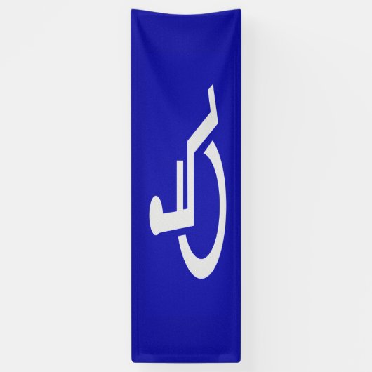 Gehandicapten met een handicap spandoek (Verticaal)