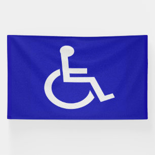 Gehandicapten met een handicap spandoek