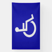 Gehandicapten met een handicap spandoek (Verticaal)