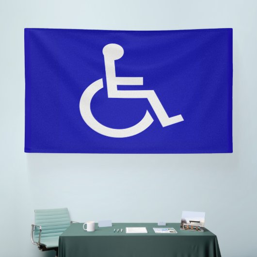 Gehandicapten met een handicap spandoek (Beurs)