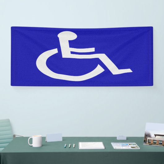 Gehandicapten met een handicap spandoek (Beurs)