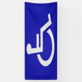 Gehandicapten met een handicap spandoek (Verticaal)
