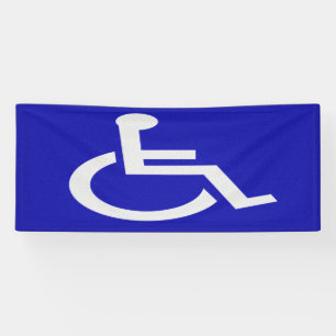 Gehandicapten met een handicap spandoek