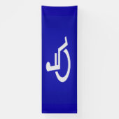 Gehandicapten met een handicap spandoek (Verticaal)