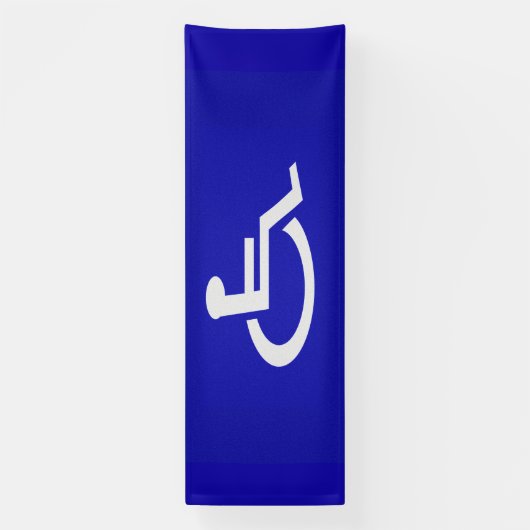 Gehandicapten met een handicap spandoek (Verticaal)