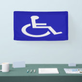 Gehandicapten met een handicap spandoek (Beurs)