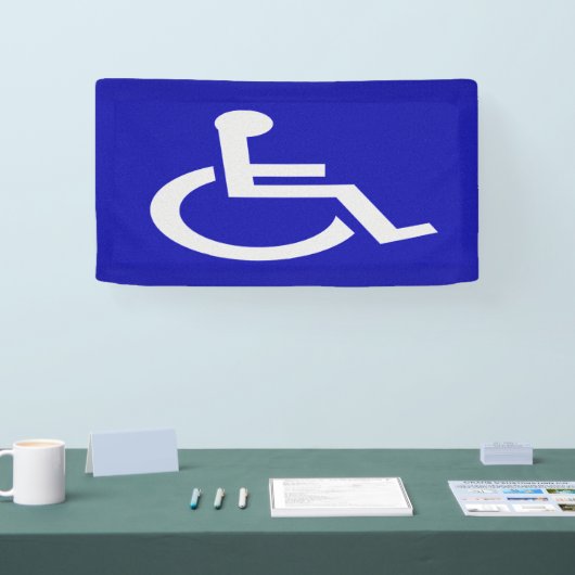 Gehandicapten met een handicap spandoek (Beurs)