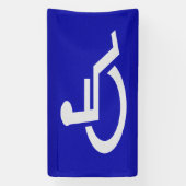 Gehandicapten met een handicap spandoek (Verticaal)