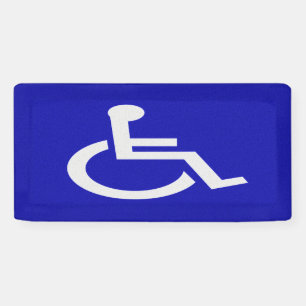 Gehandicapten met een handicap spandoek