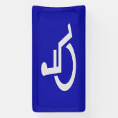 Gehandicapten met een handicap spandoek (Verticaal)