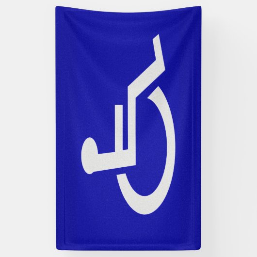 Gehandicapten met een handicap spandoek (Verticaal)