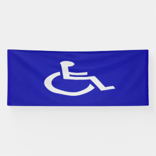 Gehandicapten met een handicap spandoek