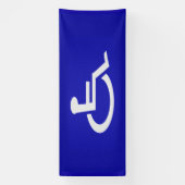 Gehandicapten met een handicap spandoek (Verticaal)