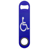 Gehandicapten met een handicap speed flessenopener (Achterkant)