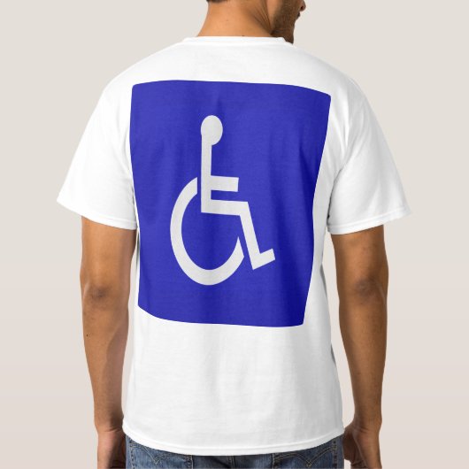 Gehandicapten met een handicap t-shirt (Achterkant)