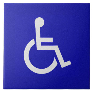 Gehandicapten met een handicap tegeltje
