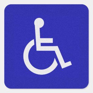 Gehandicapten met een handicap vierkante sticker