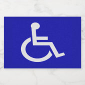 Gehandicapten met een handicap voedselcontainer etiket (Enkel label)