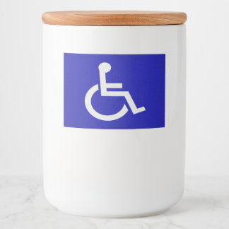 Gehandicapten met een handicap voedselcontainer etiket