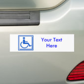 Gehandicapten stijlvol symbool Blauw Bumpersticker (Op auto)