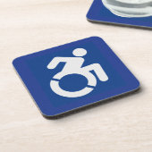Gehandicapten teken Modern Bier Onderzetter (Linkerzijde)