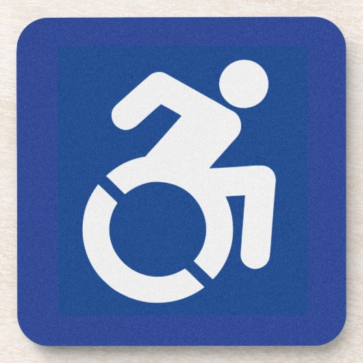 Gehandicapten teken Modern Bier Onderzetter (Voorkant)