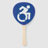 Gehandicapten teken Modern Handwaaier (Achterkant)
