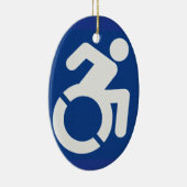 Gehandicapten teken Modern Keramisch Ornament (Rechts)
