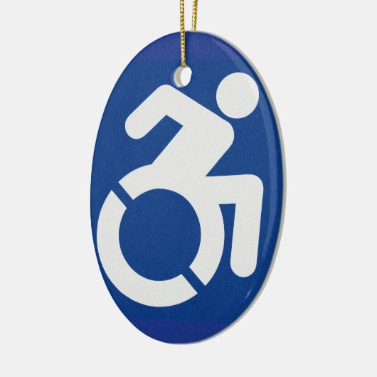 Gehandicapten teken Modern Keramisch Ornament (Links)