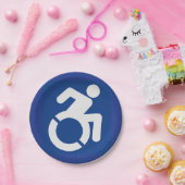 Gehandicapten teken Modern Papieren Bordje (Feest)