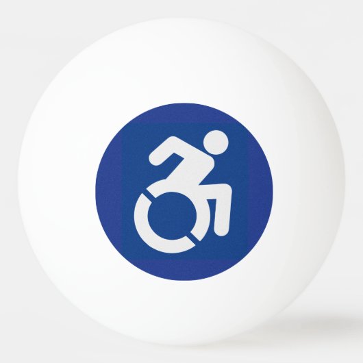 Gehandicapten teken Modern Pingpongbal (Voorkant)