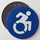 Gehandicapten teken Modern Ronde Button 6,0 Cm (Voorkant /achterkant)