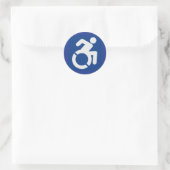 Gehandicapten teken Modern Ronde Sticker (Tas)