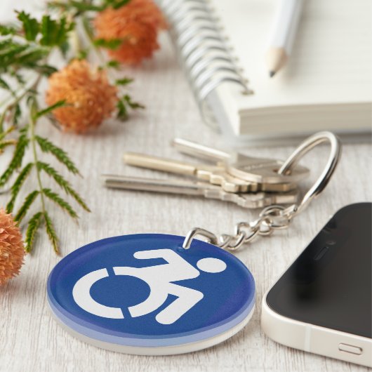 Gehandicapten teken Modern Sleutelhanger (Voorkant Rechts)