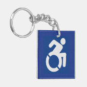 Gehandicapten teken Modern Sleutelhanger (Voorkant Links)