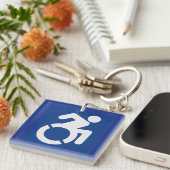 Gehandicapten teken Modern Sleutelhanger (Voorkant Rechts)