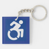 Gehandicapten teken Modern Sleutelhanger (Achterkant)