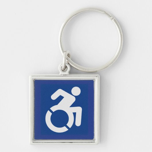 Gehandicapten teken Modern Sleutelhanger (Voorkant)