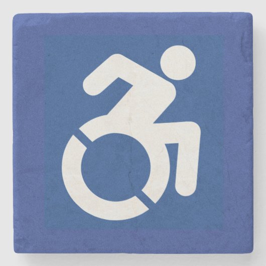 Gehandicapten teken Modern Stenen Onderzetter (Voorkant)