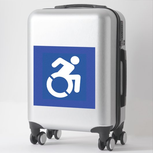 Gehandicapten teken Modern Sticker (Koffer)
