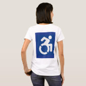 Gehandicapten teken Modern T-shirt (Achterkant volledig)