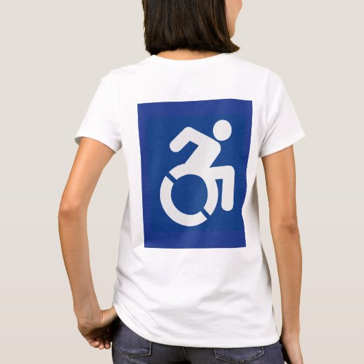 Gehandicapten teken Modern T-shirt (Achterkant)